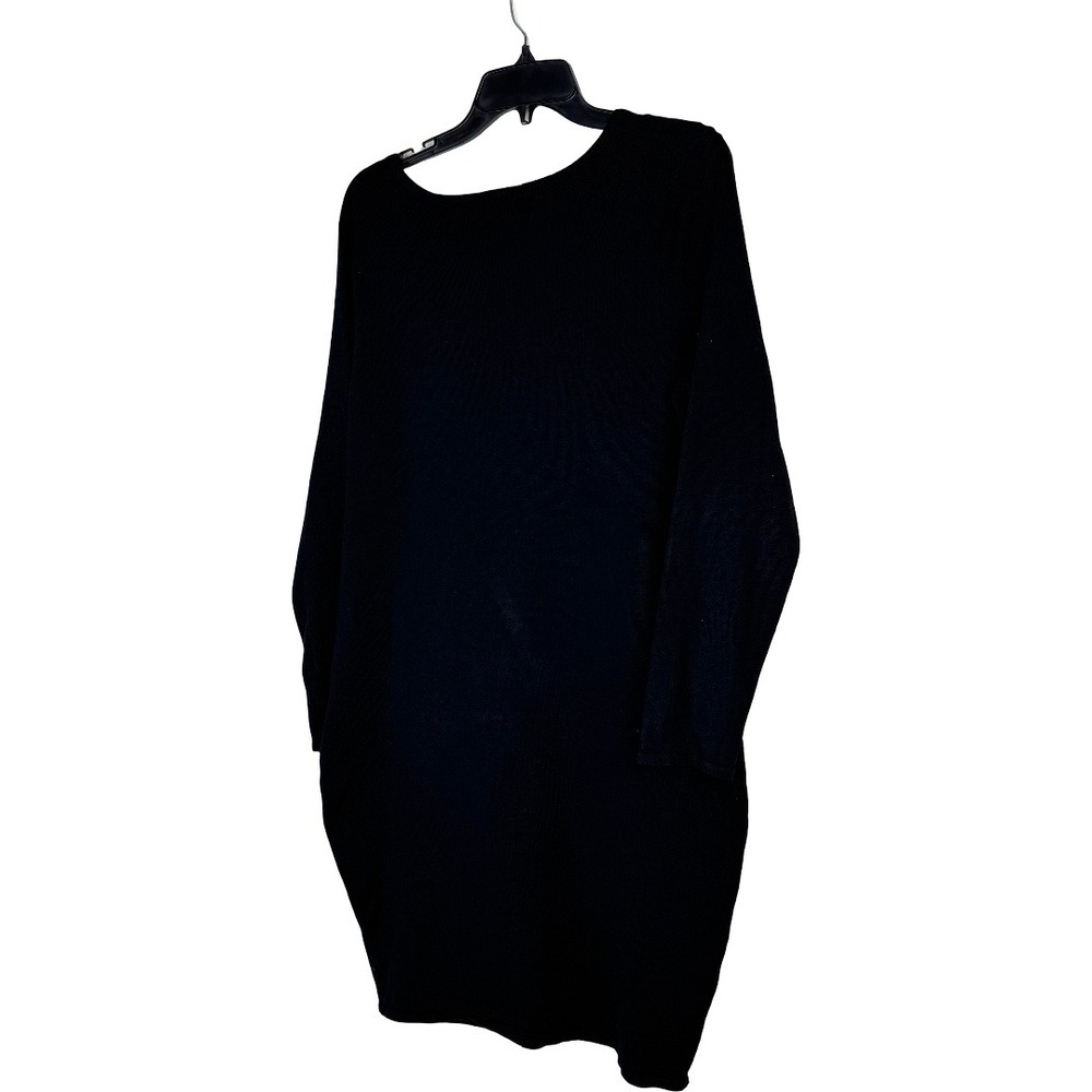 Say What Womens 2X Black Rhinestone Embellished V-Neck Sweater Dress Tunic NEW - Picture 4 of 11